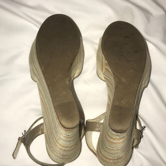 Lauren Conrad Dakota Natural Platform Wedge 8.5 - Picture 6 of 8